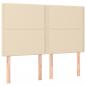 Preview: Kopfteile 4 Stk. Creme 72x5x78/88 cm Stoff