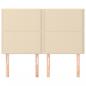 Preview: Kopfteile 4 Stk. Creme 72x5x78/88 cm Stoff
