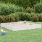 Preview: ARDEBO.de - Sandkasten mit Sitzen Weiß Quadratisch Massivholz Kiefer