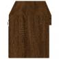 Preview: TV-Schrank mit LED-Leuchten Braun Eichen-Optik 100x30x30 cm