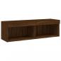 Preview: TV-Schrank mit LED-Leuchten Braun Eichen-Optik 100x30x30 cm