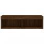 Preview: TV-Schrank mit LED-Leuchten Braun Eichen-Optik 100x30x30 cm