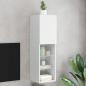 Preview: ARDEBO.de - TV-Schrank mit LED-Leuchten Weiß 30,5x30x102 cm