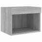 Preview: Wand-Nachttische mit LED-Leuchten 2 Stk. Grau Sonoma