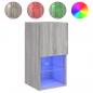 Preview: TV-Schrank mit LED-Leuchten Grau Sonoma 30,5x30x60 cm