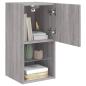 Preview: TV-Schrank mit LED-Leuchten Grau Sonoma 30,5x30x60 cm