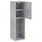 Preview: TV-Schrank mit LED-Leuchten Betongrau 30,5x30x102 cm