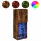 Preview: TV-Schrank mit LED-Leuchten Räuchereiche 40,5x30x102 cm