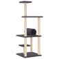 Preview: Kratzbaum mit Sisal-Kratzsäulen Dunkelgrau 136 cm