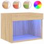 Preview: Wand-Nachttisch mit LED-Leuchten Sonoma-Eiche