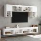 Preview: TV-Schrank mit LED-Leuchten Weiß 100x30x30 cm