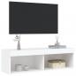 Preview: TV-Schrank mit LED-Leuchten Weiß 100x30x30 cm