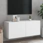 Preview: ARDEBO.de - TV-Wandschrank Weiß 100x30x41 cm