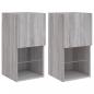 Preview: TV-Schränke mit LED-Leuchten 2 Stk. Grau Sonoma 30,5x30x60 cm