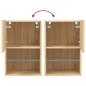 Preview: TV-Schrank mit LED-Leuchten Sonoma-Eiche 40,5x30x60 cm
