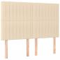 Preview: Boxspringbett mit Matratze & LED Creme 140x190 cm Stoff
