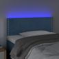 Preview: LED Kopfteil Dunkelblau 90x5x78/88 cm Samt