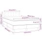 Preview: Boxspringbett mit Matratze & LED Blau 120x200 cm Stoff