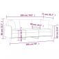 Preview: 3-Sitzer-Sofa mit Zierkissen Hellgrau 180 cm Stoff