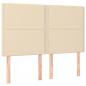 Preview: Boxspringbett mit Matratze Creme 140x190 cm Stoff