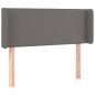 Preview: LED Kopfteil Grau 83x16x78/88 cm Kunstleder