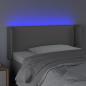 Preview: LED Kopfteil Grau 83x16x78/88 cm Kunstleder