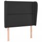 Preview: Kopfteil mit Ohren Schwarz 103x23x118/128 cm Kunstleder
