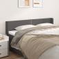 Preview: ARDEBO.de - Kopfteil mit Ohren Grau 203x16x78/88 cm Kunstleder