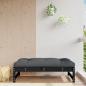 Preview: ARDEBO.de - Gartenhocker Schwarz 120x80 cm Massivholz Kiefer