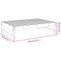 Preview: Gartenhocker Schwarz 120x80 cm Massivholz Kiefer