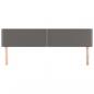 Preview: Kopfteile 2 Stk. Grau 100x5x78/88 cm Kunstleder