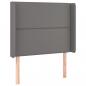 Preview: Boxspringbett mit Matratze & LED Grau 100x200 cm Kunstleder