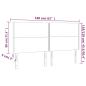 Preview: Kopfteile 4 Stk. Schwarz 80x5x78/88 cm Samt