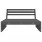 Preview: Garten-Mittelsofa Grau 120x80 cm Massivholz Kiefer