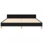 Preview: Bettgestell mit Kopfteil Schwarz 160x200 cm Stoff