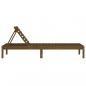 Preview: Sonnenliege Honigbraun 199,5x60x74 cm Massivholz Kiefer
