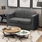 Preview: 2-Sitzer Sofa Stoff Dunkelgrau