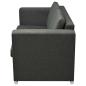 Preview: 2-Sitzer Sofa Stoff Dunkelgrau