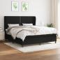 Preview: ARDEBO.de - Boxspringbett mit Matratze Schwarz 160x200 cm Stoff