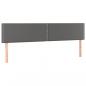Preview: Boxspringbett mit Matratze Grau 200x200 cm Kunstleder