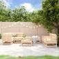 Preview: ARDEBO.de - 8-tlg. Garten-Lounge-Set Massivholz Kiefer