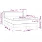 Preview: Boxspringbett mit Matratze Schwarz 140x200 cm Stoff