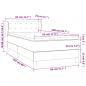 Preview: Boxspringbett mit Matratze Dunkelbraun 80x200 cm Stoff