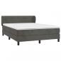 Preview: Boxspringbett mit Matratze Dunkelgrau 140x190 cm Samt