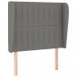 Preview: Boxspringbett mit Matratze Dunkelgrau 90x200 cm Stoff