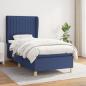 Preview: ARDEBO.de - Boxspringbett mit Matratze Blau 90x190 cm Stoff