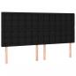 Preview: Boxspringbett mit Matratze Schwarz 180x200 cm Stoff