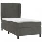 Preview: Boxspringbett mit Matratze Dunkelgrau 90x190 cm Samt