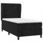 Preview: Boxspringbett mit Matratze Schwarz 90x200 cm Samt