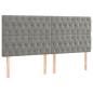 Preview: Boxspringbett mit Matratze Hellgrau 200x200 cm Samt